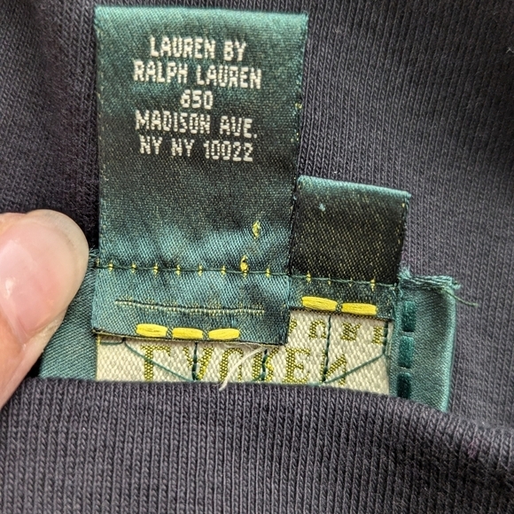 Lauren Ralph Lauren Petite Black Knit Shift Dress P/M Casual Chic Cotton - Picture 10 of 13